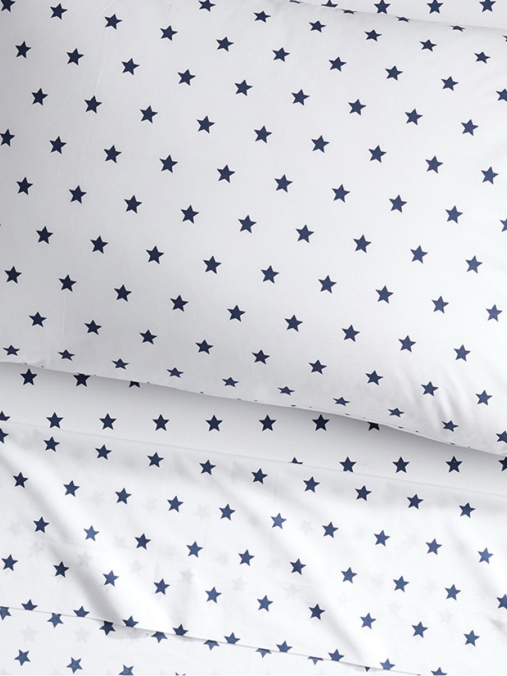 Pottery Barn Kids White and Navy Star Organic Cotton Sheet Set size Twin XL.NEW